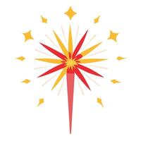 Stylized Firework Illustration on White Background vector