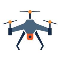 Drone flat silhouette on white background vector