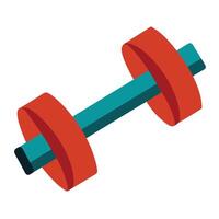 Dumbbell Illustration on Simple White Background vector