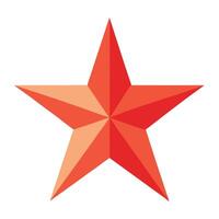 Flat Star Shape with Minimalist Design vector