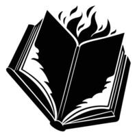 Silhouette of Book Design on White Background vector