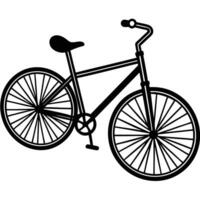 Silhouette of Bicycle with Two Handles on White Background vector