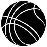 Silhouette of basketball on white background vector
