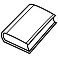 Line Art of a Book on White Background vector