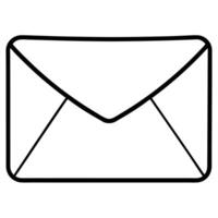 Envelope Line Art on Plain White Background vector