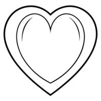 Heart Shape Line Art on White Background vector