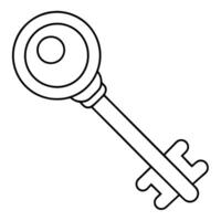 Key Line Drawing on Plain White Background vector