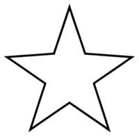 Star Line Art Design on White Background vector