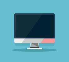 Computer monitor illustration in flat design style vector