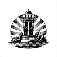 Lighthouse Sunset Art, Icons, and Graphics for Free ... vector