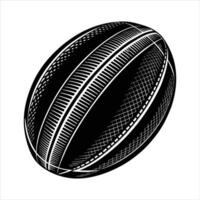 Rugby player looking at camera with ball. vector