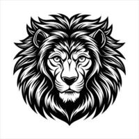 A lion is walking on a field of gras vector