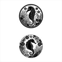 Seahorse Frame Vectors