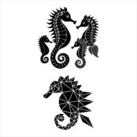 Seahorse Geometric Shape Vectors