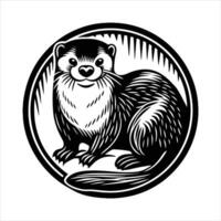 Front of possum in standing position on white background vector