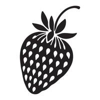 Strawberry Silhouette Illustration design vector