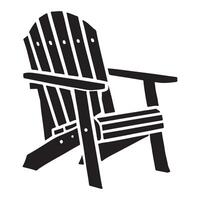 Relaxing Adirondack Chair Silhouette Illustration vector