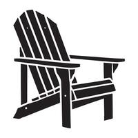 Adirondack Chair Silhouette Illustration vector
