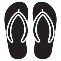 Stylish Flip-Flops Silhouette Design vector