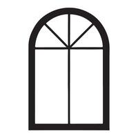 Arch Window Silhouette Illustration for Design Projects vector