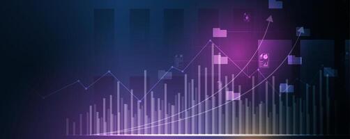 an abstract background with a graph chart and arrows vector