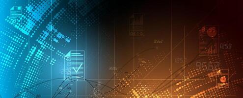 an abstract background with a lot of data and technology vector