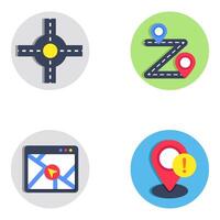 Pack of Maps and Gps vector