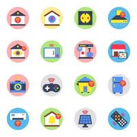 Pack of Internet of Things Flat Icon vector