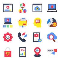 Pack of Internet Network vector