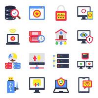 Pack of Server Networking vector