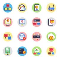 Pack of Digital Networking vector