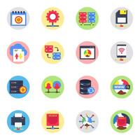 Pack of Hosting and setting vector