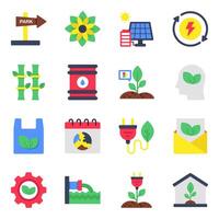 Set of Ecology and Environment vector