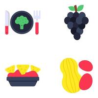 Pack of Snacks Flat Icon vector