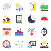Set of Weather Overcast vector