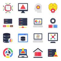 Set of Data Flat vector