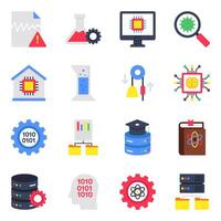 Set of Data and Education vector