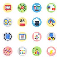 Set of Database Flat Icons vector