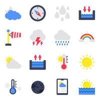 Set of Weather Flat Icons vector