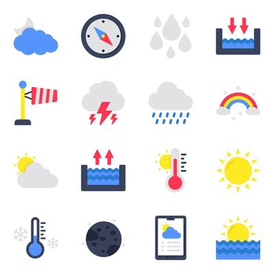 Set of Weather Flat Icons