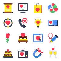 Set of Affection Flat Icons vector