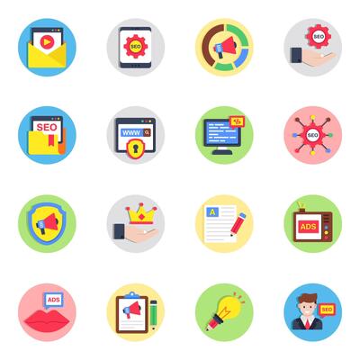 Set of Seo and Commerce