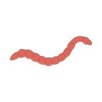 red worm icon illustration design template vector