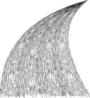 Radial, radiating lines, stripes abstract element. Distortion, deformation effect vector