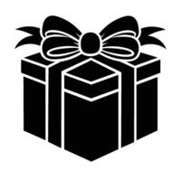 Silhouette of a Boxed Present With a Bow vector