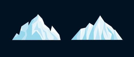 Iceberg graphic with deep, hidden arctic depths and a pure, polar landscape. vector