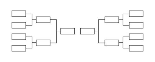 Tournament chart structure in minimalistic style. Sport leadership bracket. vector