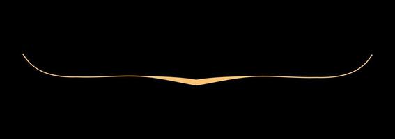 Gold border with elegant curls for premium and vintage style. vector