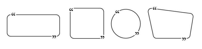 Black borders for definition and citation outline. vector
