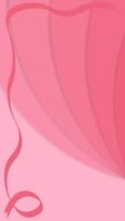 Cancer day vertical background. Pink cancer day banner with dangling ribbon. Place for text. illustration in flat design style vector